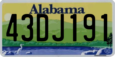 AL license plate 43DJ191