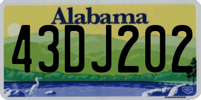AL license plate 43DJ202