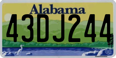 AL license plate 43DJ244