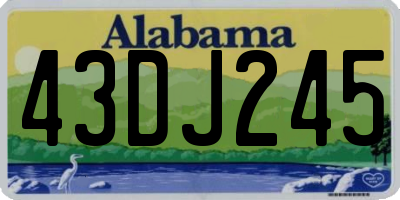 AL license plate 43DJ245