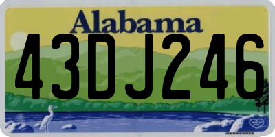 AL license plate 43DJ246