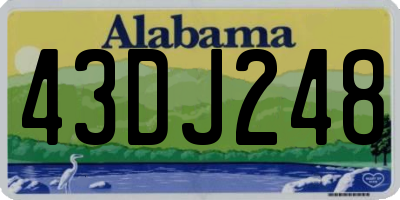 AL license plate 43DJ248