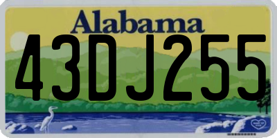 AL license plate 43DJ255