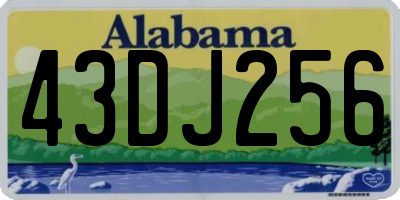 AL license plate 43DJ256