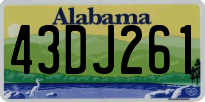 AL license plate 43DJ261