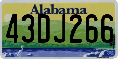 AL license plate 43DJ266