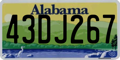 AL license plate 43DJ267