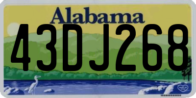 AL license plate 43DJ268