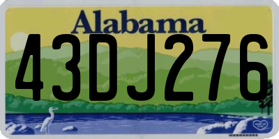 AL license plate 43DJ276