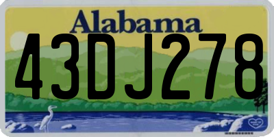 AL license plate 43DJ278