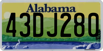 AL license plate 43DJ280