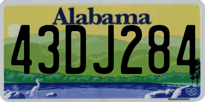 AL license plate 43DJ284