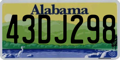AL license plate 43DJ298