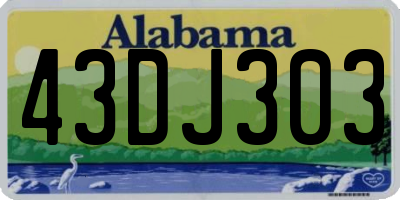AL license plate 43DJ303