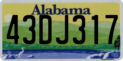 AL license plate 43DJ317