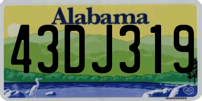 AL license plate 43DJ319