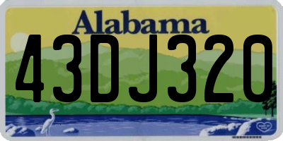 AL license plate 43DJ320