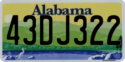 AL license plate 43DJ322
