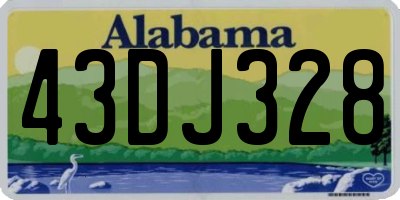 AL license plate 43DJ328