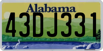AL license plate 43DJ331
