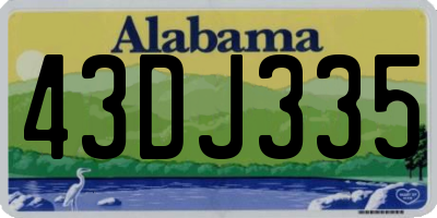 AL license plate 43DJ335