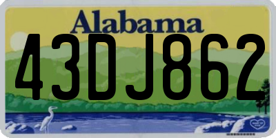 AL license plate 43DJ862