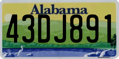 AL license plate 43DJ891