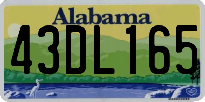 AL license plate 43DL165
