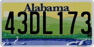 AL license plate 43DL173