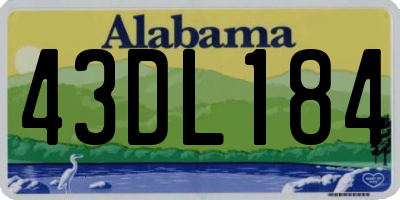 AL license plate 43DL184