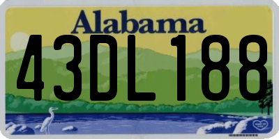 AL license plate 43DL188