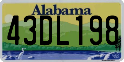 AL license plate 43DL198