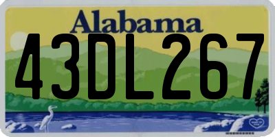 AL license plate 43DL267
