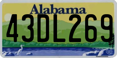 AL license plate 43DL269