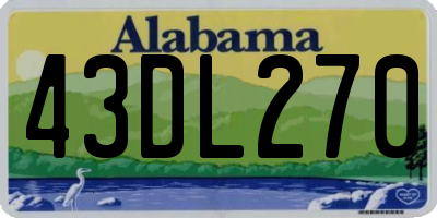 AL license plate 43DL270