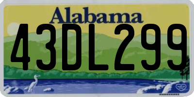 AL license plate 43DL299