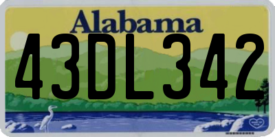 AL license plate 43DL342