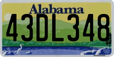 AL license plate 43DL348
