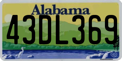 AL license plate 43DL369