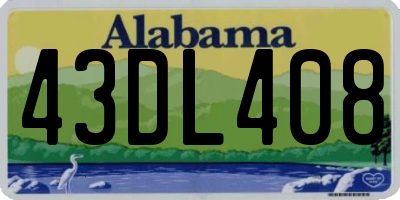 AL license plate 43DL408