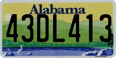 AL license plate 43DL413