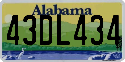 AL license plate 43DL434