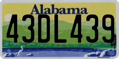 AL license plate 43DL439