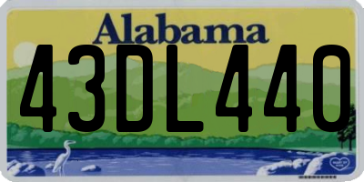 AL license plate 43DL440