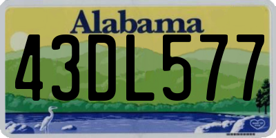 AL license plate 43DL577