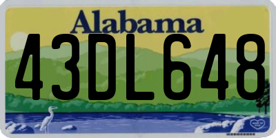 AL license plate 43DL648