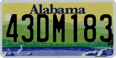 AL license plate 43DM183