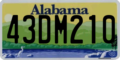 AL license plate 43DM210