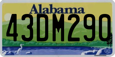 AL license plate 43DM290