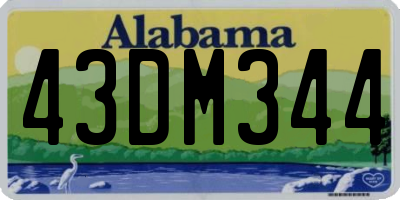 AL license plate 43DM344